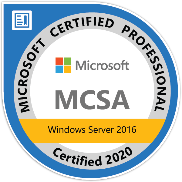 Microsoft Certification MCSA Microsoft Certification MCSA
